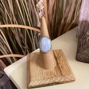 Sterling Silver Plated Gemstone Boho Ring Size 5.5